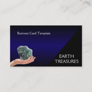 Reiki Healing Crystals - Grönt and Lila Fluorite Visitkort