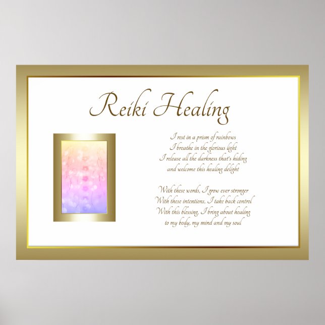 Reiki Healing Dikt Art design Poster (Framsidan)