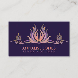 Reiki Healing Händer Lotus Fluorite Visitkort