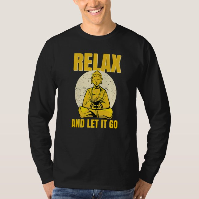 Reiki Healing Namaste Yoga Clothing - Buddha Relax T Shirt (Framsida)