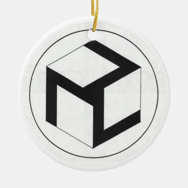 Reiki Kanji och kvinnliga Antahkarana Julgransprydnad Keramik (Framsidan)