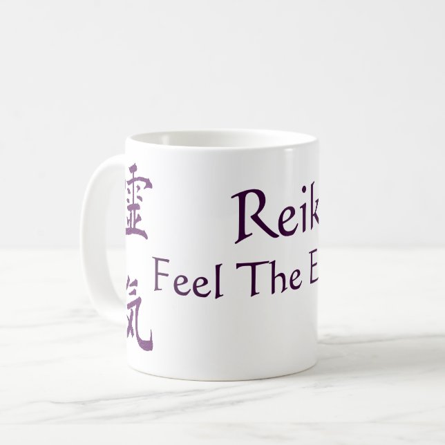 Reiki Känn Energin Kaffemugg (Framsida vänster)