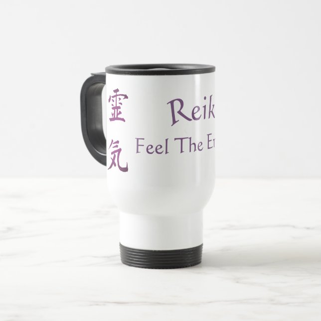 Reiki känner energi resemugg (Framsida vänster)