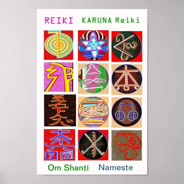 REIKI KARUNA Healing Mästarens Symboler Poster (Framsidan)