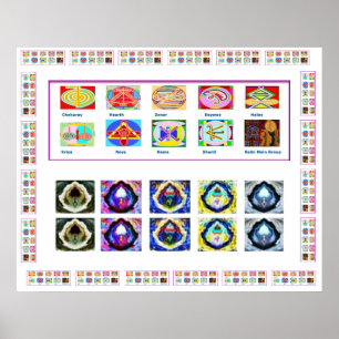 REIKI Karuna Healing Mästarens Symboler Poster