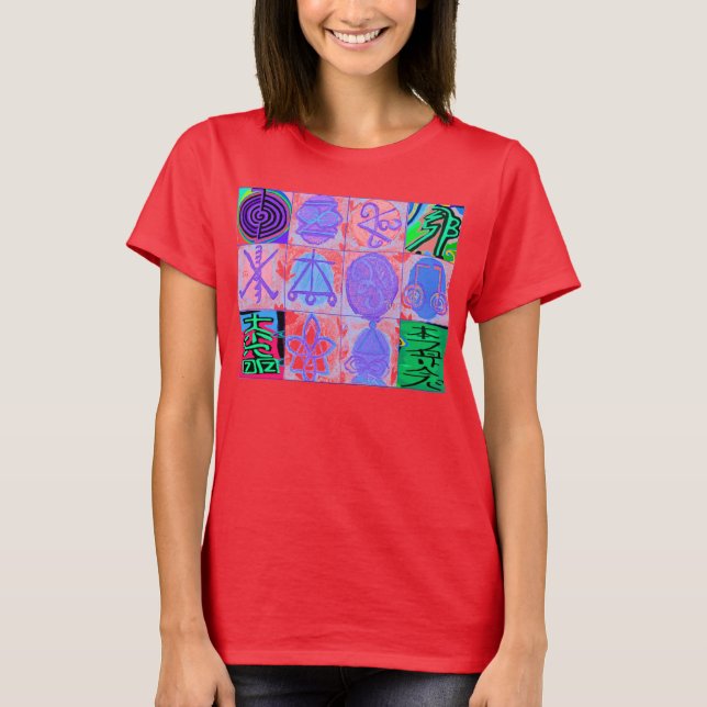 Reiki Karuna Healing Symbol Collection T-shirt (Framsida)