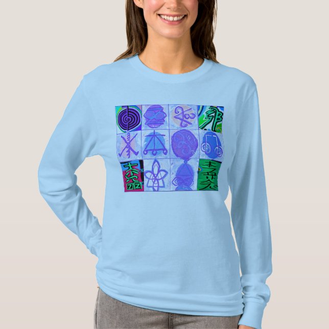 Reiki Karuna Healing Symbol Collection T Shirt (Framsida)