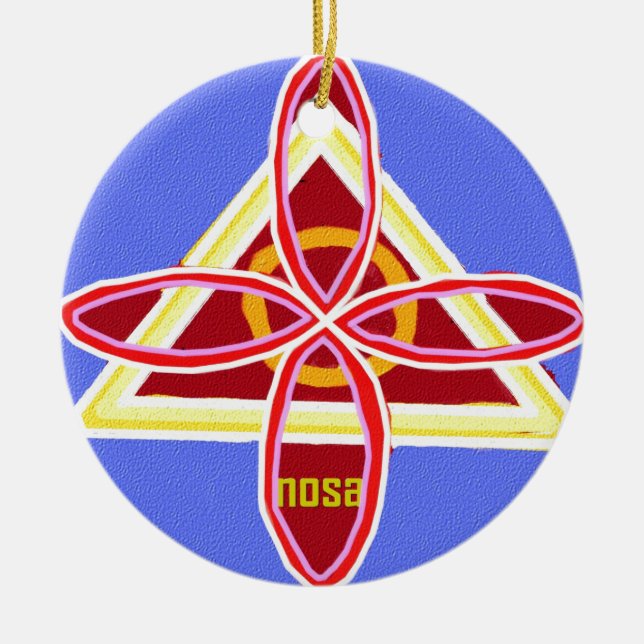 Reiki Karuna Ommantra: NOSA Julgransprydnad Keramik (Framsidan)