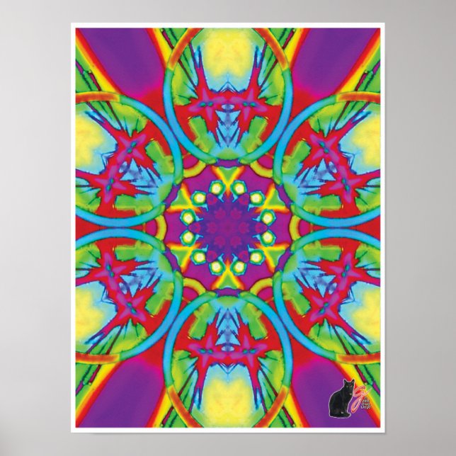 Reiki Kinetic Collage Kaleidoscope Poster (Framsidan)