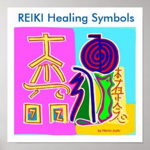 REIKI-lagningssymboler 2016 från Master Navin Josh Poster