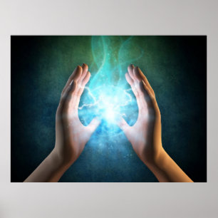 Reiki-läkning av händer energi vid arbetets distin poster