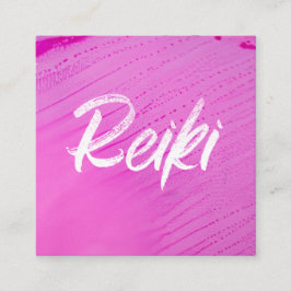 *~*Reiki ledar- Reiki praktiker som läker energi Fyrkantigt Visitkort