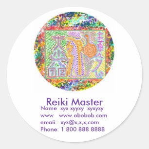 Reiki ledar- Salebefordran Runt Klistermärke