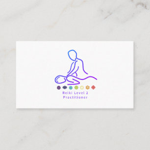 Reiki Level 2 Practice disline White Visitkort