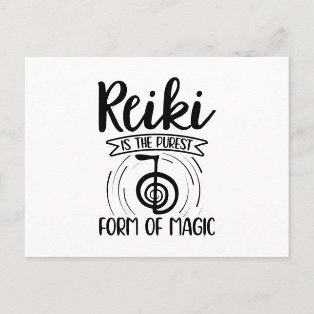 Reiki Magic | Reiki Master Meditation Gift Idea Vykort (Framsida)