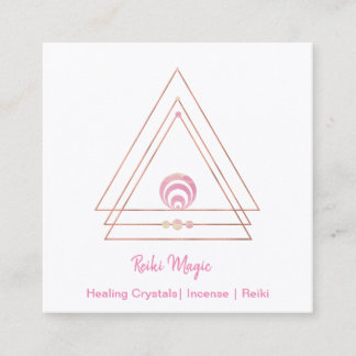 Reiki Magic Rosa och Ro Guld Fyrkantigt Visitkort