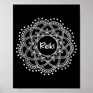 Reiki Mandala Inspirational Yoga Tee Poster