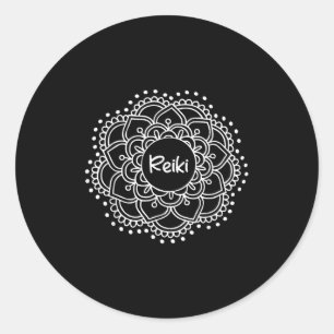 Reiki Mandala Inspirational Yoga Tee Runt Klistermärke