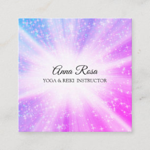 *~* Reiki Massage Energy Healing Rays Fyrkantigt Visitkort