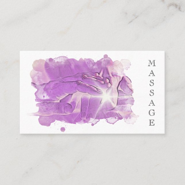 *~*. Reiki massage Therapist Massage Therapy QR  Visitkort (Framsida)