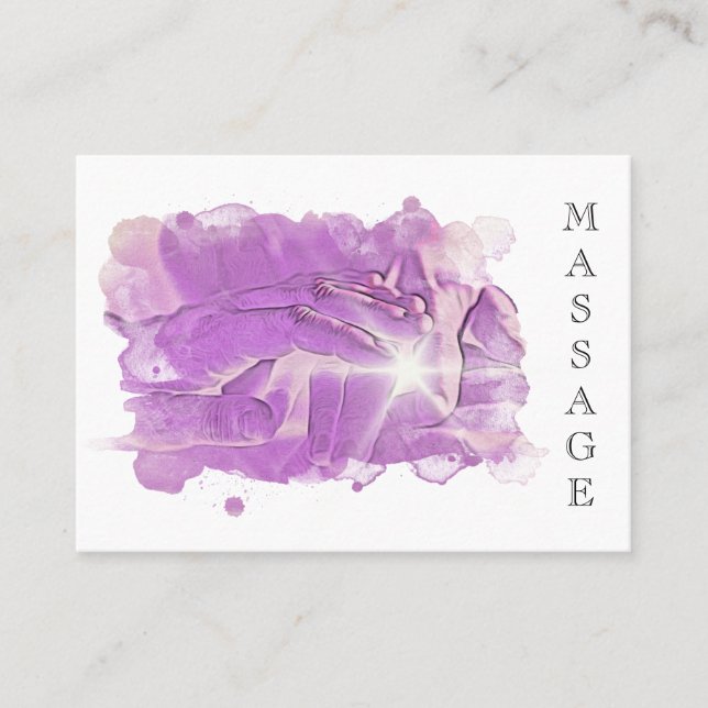 *~*. Reiki Massage Therapist QR massage Therapy Visitkort (Framsida)