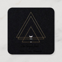 Reiki, massage, Yoga Helig Geometric Fyrkantigt Visitkort