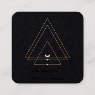 Reiki, massage, Yoga Helig Geometric Fyrkantigt Visitkort