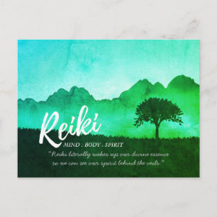 Reiki Mästare Yoga Meditations instruktör Citat Vykort