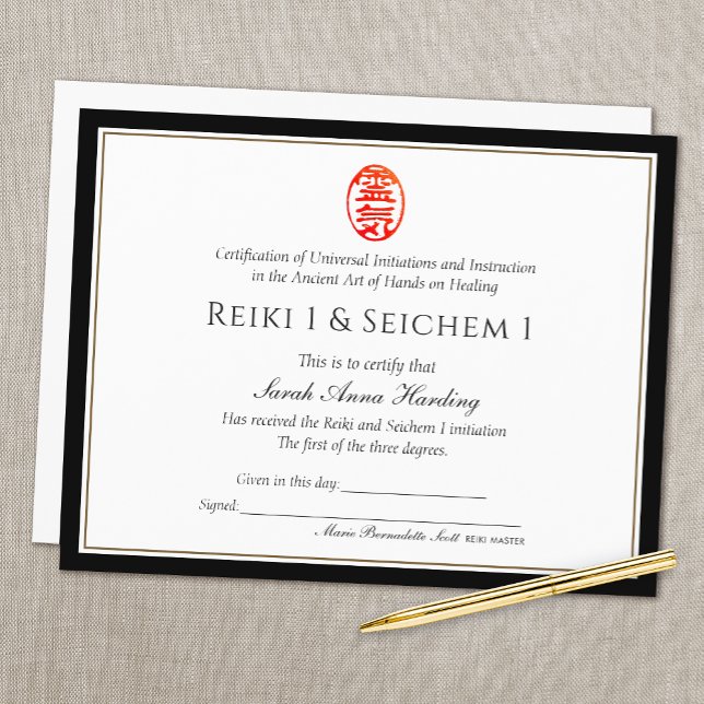 Reiki Master Certificate of Complete Award - (Skapare uppladdad)
