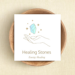 Reiki Master Crystal Healer Fyrkantigt Visitkort