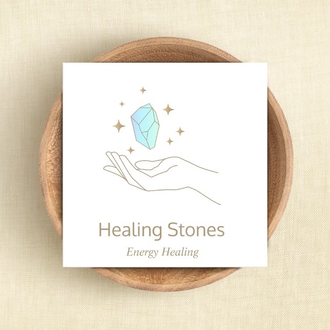 Reiki Master Crystal Healer Fyrkantigt Visitkort (Skapare uppladdad)