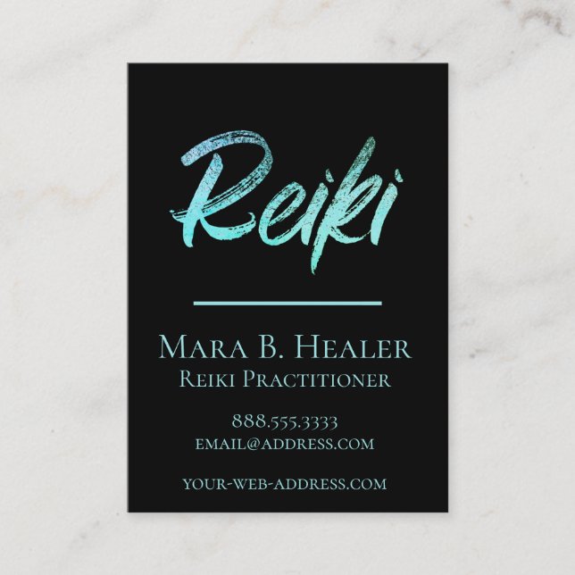*~* Reiki Master eller Practitioner Energy Healer Visitkort (Framsida)