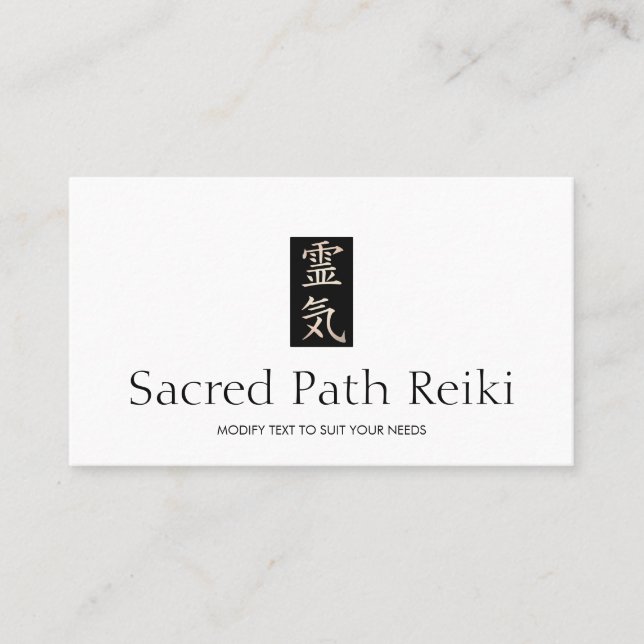 Reiki Master Guld Hanko Symbol Visitkort (Framsida)