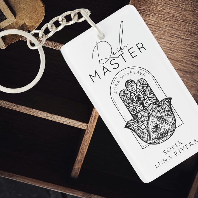 Reiki Master Hamsa Hand Evil Eye Yoga Therapist (Reiki Master Hamsa Hand Evil Eye Yoga Therapist Keychain)