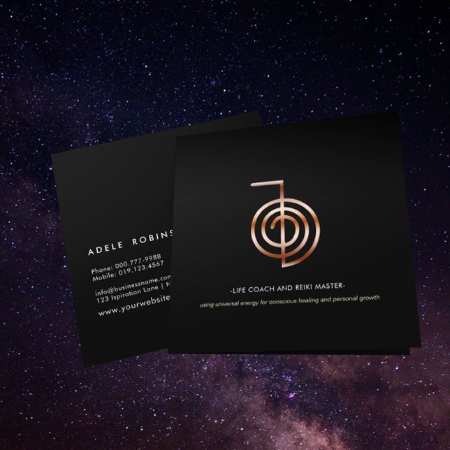 Reiki Master Life Coach Fyrkantigt Visitkort (Skapare uppladdad)