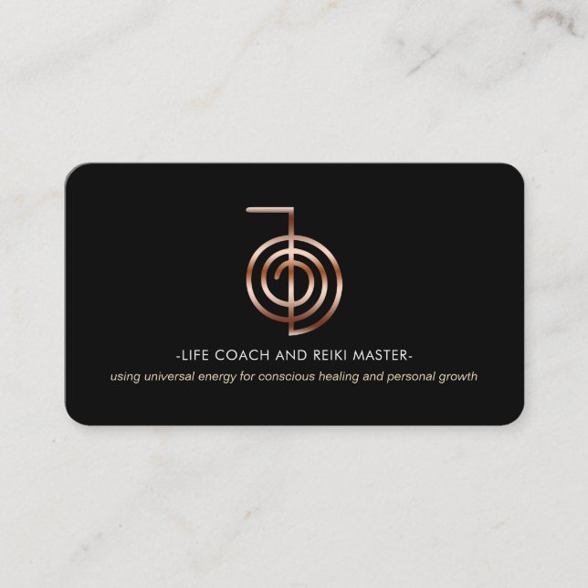 Reiki Master Life Coach Visitkort (Framsida)