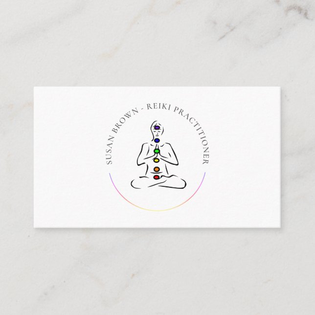 Reiki Master med Chakras-Affärskortet Visitkort (Framsida)