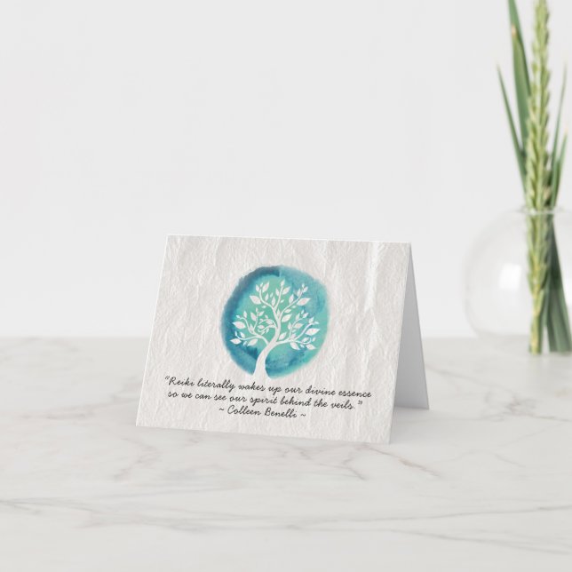 Reiki Master och Yoga Mediation Instructions citat Kort (Framsida)