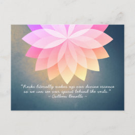 Reiki Master och Yoga Mediation Instructions citat Vykort