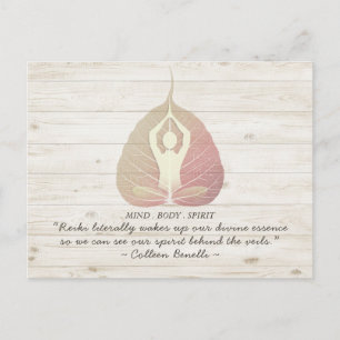 Reiki Master och Yoga Mediation Instructions citat Vykort