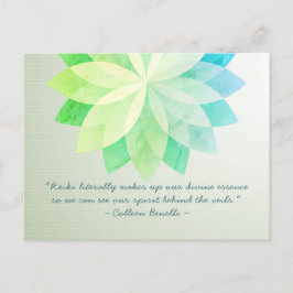 Reiki Master och Yoga Mediation Instructions citat Vykort
