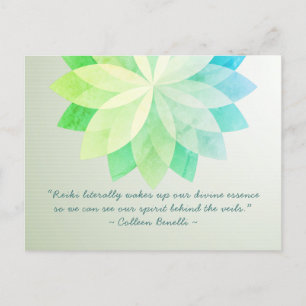 Reiki Master och Yoga Mediation Instructions citat Vykort