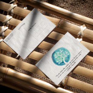 Reiki Master och Yoga Mediation Instructions citat Vykort