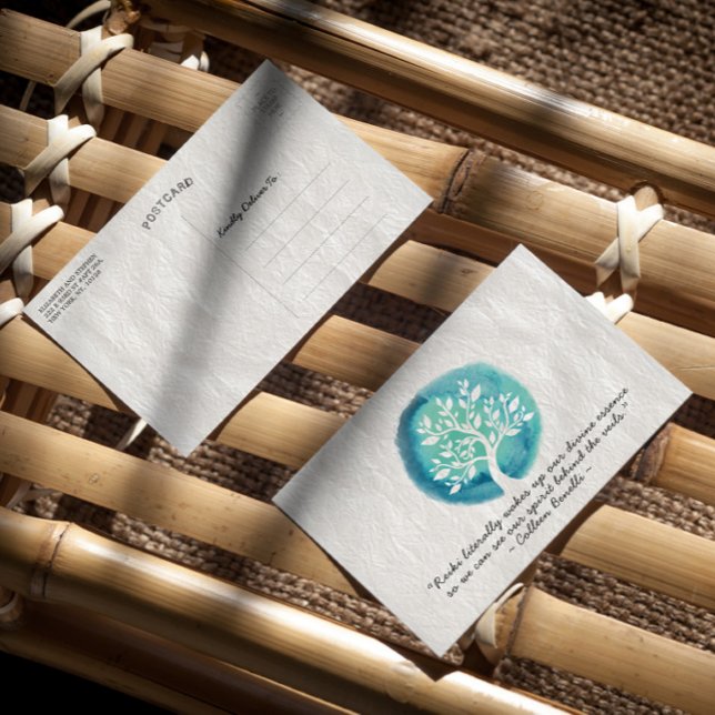 Reiki Master och Yoga Mediation Instructions citat Vykort (Skapare uppladdad)