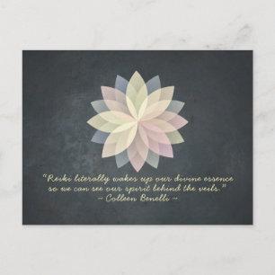 Reiki Master och Yoga Mediation Instructions citat Vykort