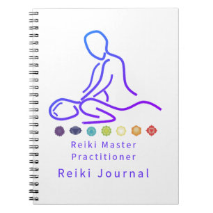 Reiki Master Practier Outline White Anteckningsbok