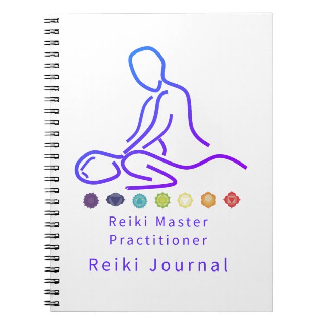 Reiki Master Practier Outline White Anteckningsbok (Framsidan)