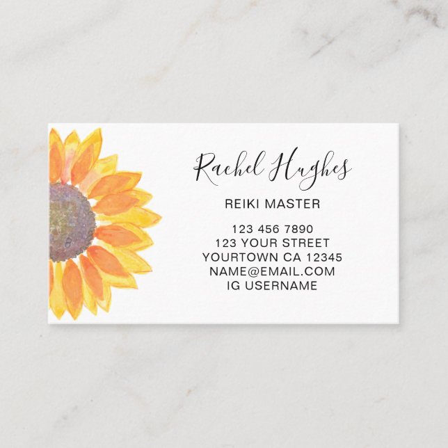 Reiki Master Snyggt Affärskort Visitkort (Framsida)