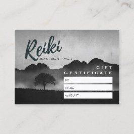 Reiki Master Yoga Instructor Gift Certificate Card Rabattkort