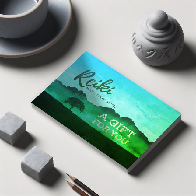 Reiki Master Yoga Instructor Gift Certificate Card Rabattkort (Skapare uppladdad)